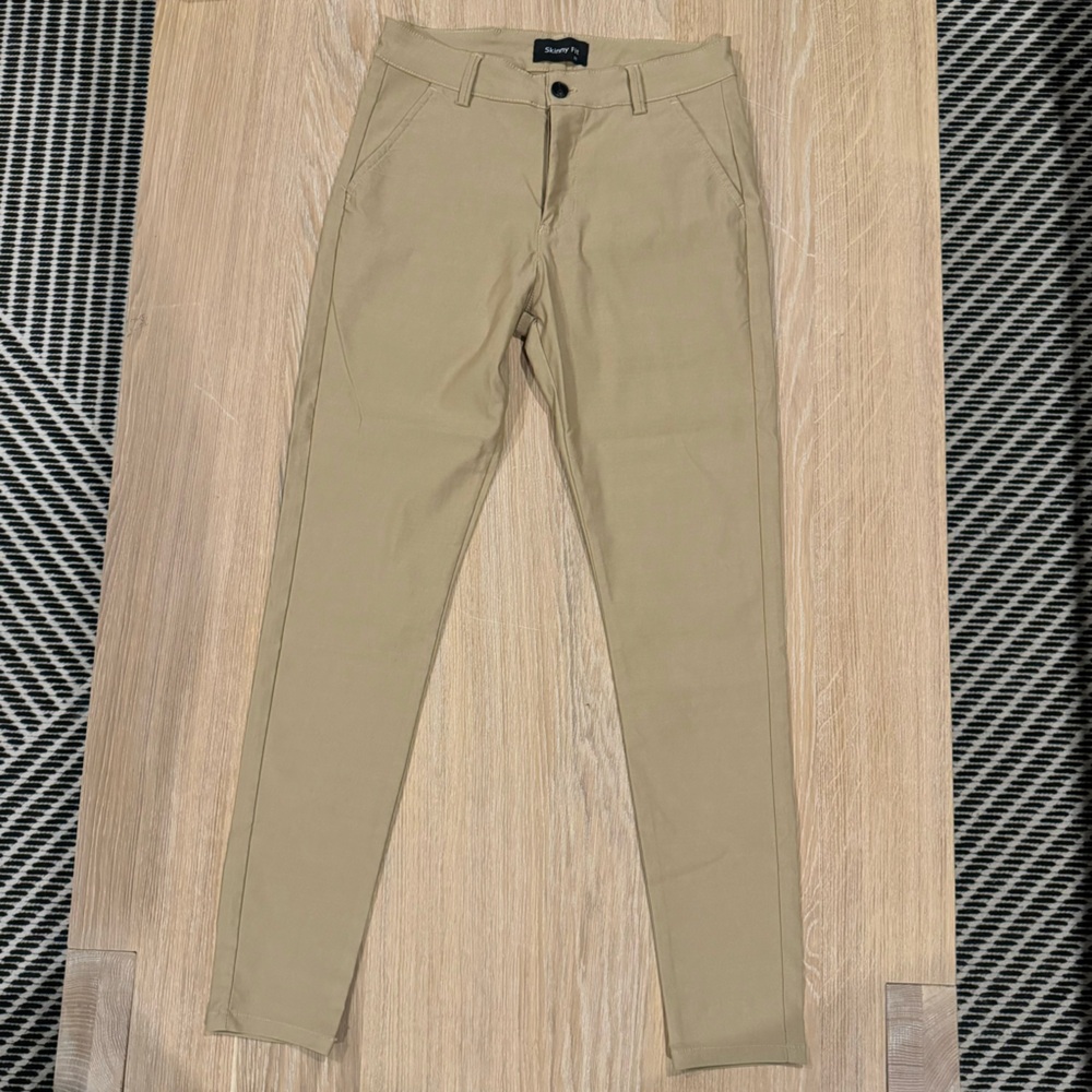 skinny beige pants